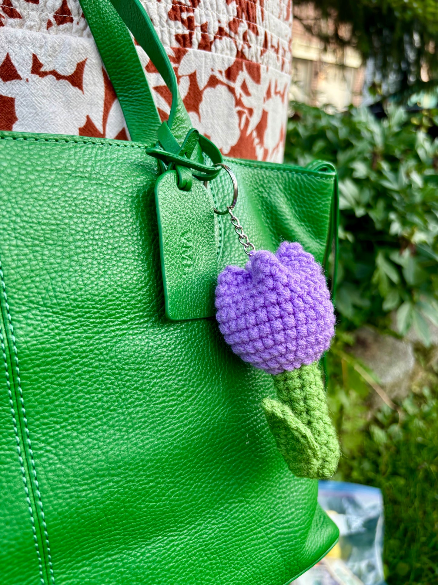Purple Tulip Keychain