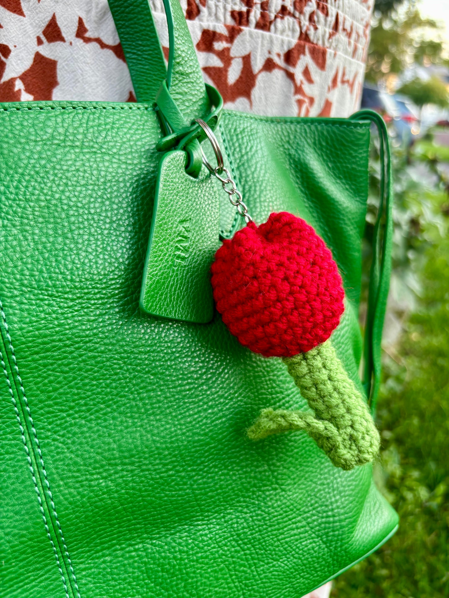 Red Tulip Keychain