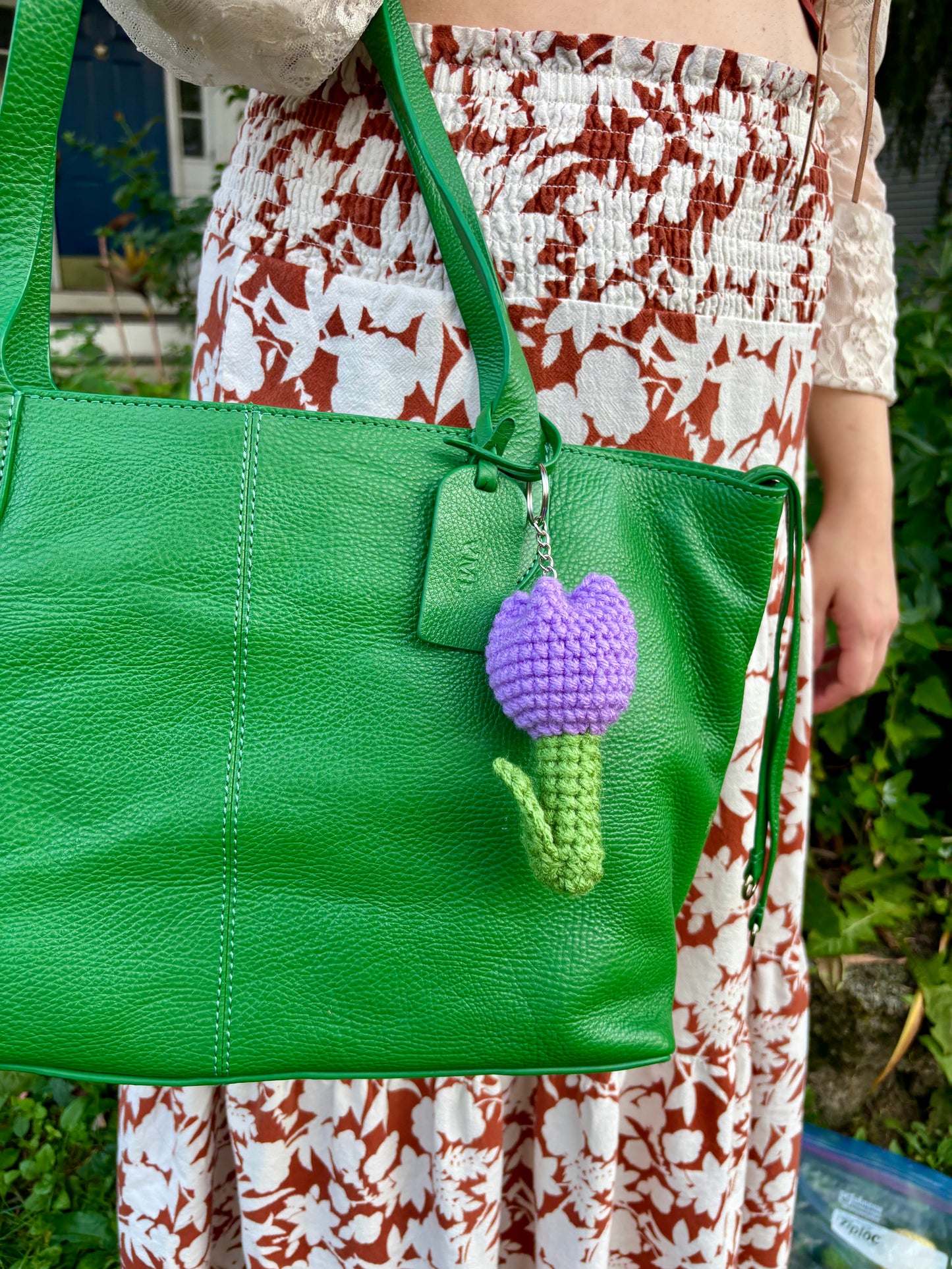 Purple Tulip Keychain
