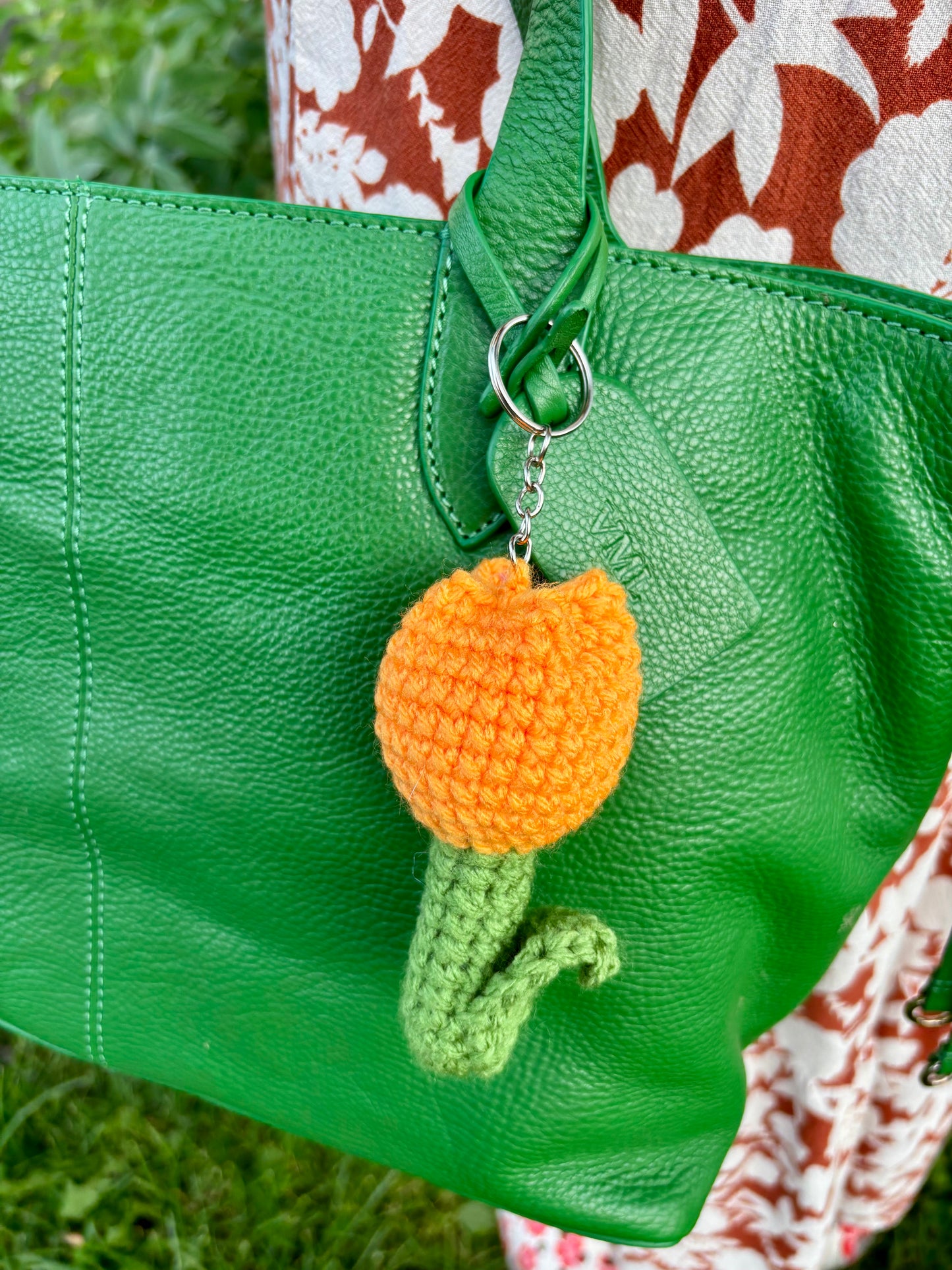 Orange Tulip Keychain