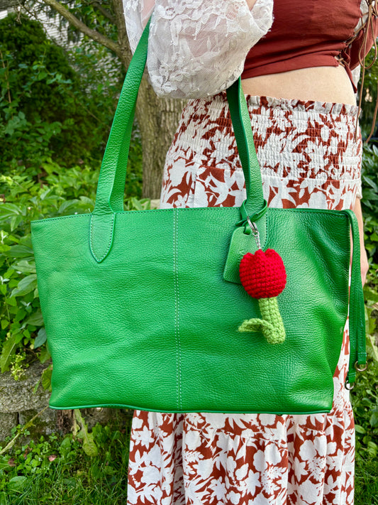 Red Tulip Keychain