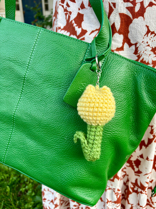 Cream Tulip Keychain