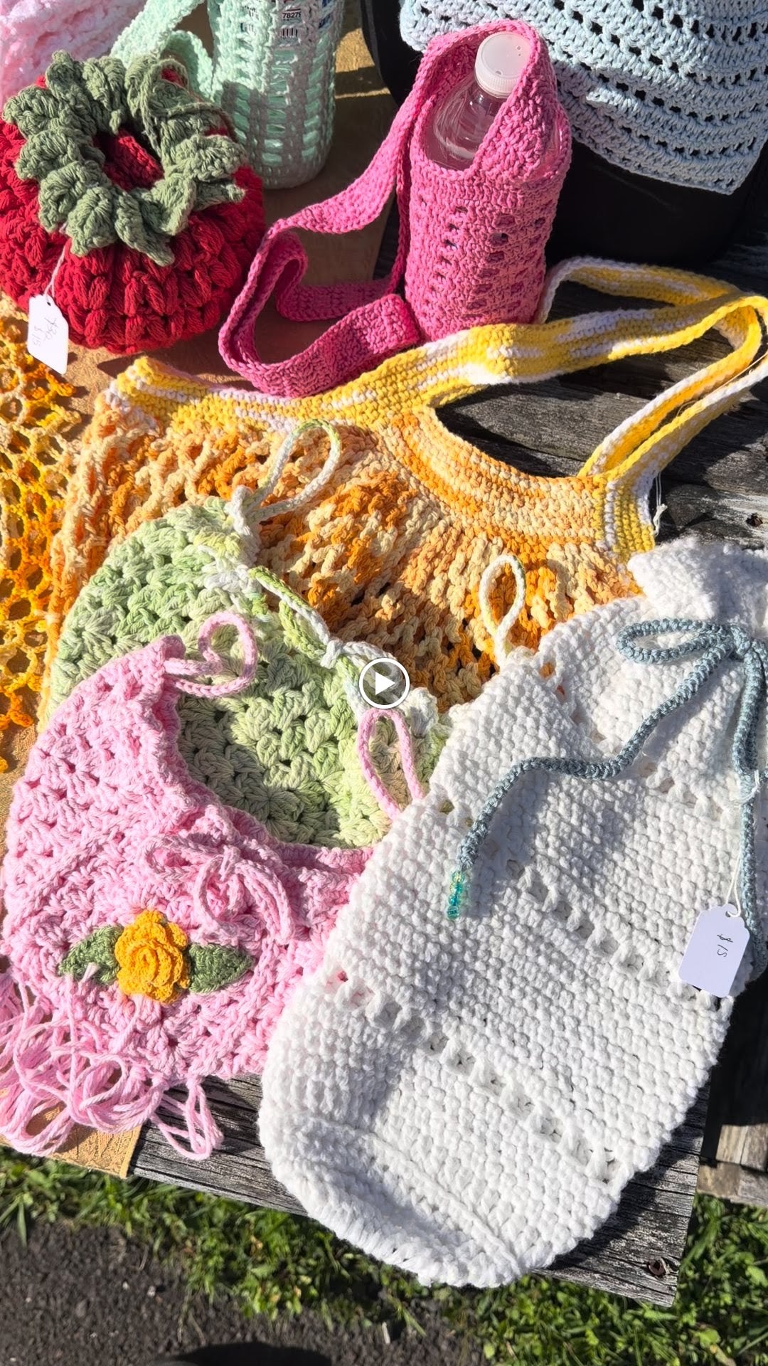 Crochet Market Bag Collection handmade crochet product view 2