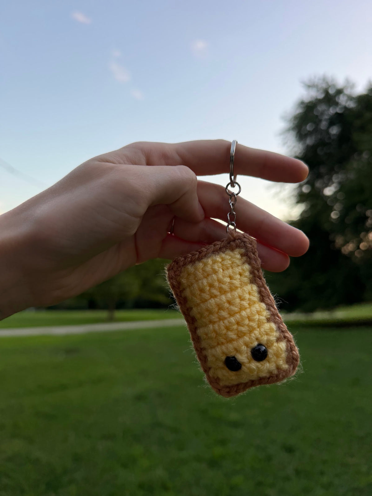 Honey Milk Tea Boba Keychain handmade crochet product view 8