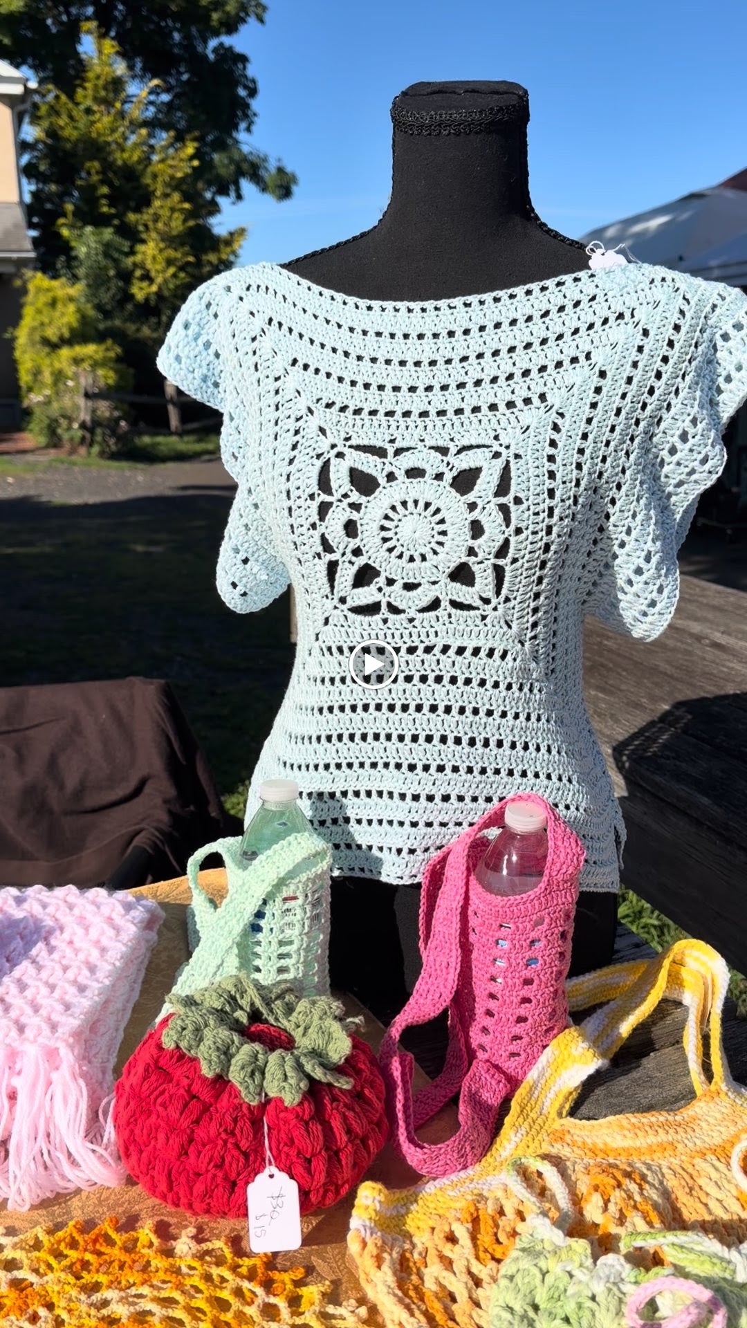 Crochet Lace Top handmade crochet product view 4