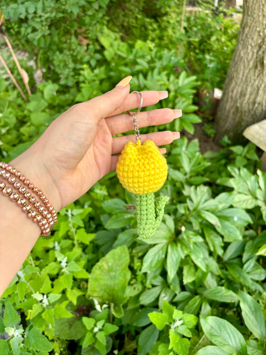 Yellow Tulip Keychain