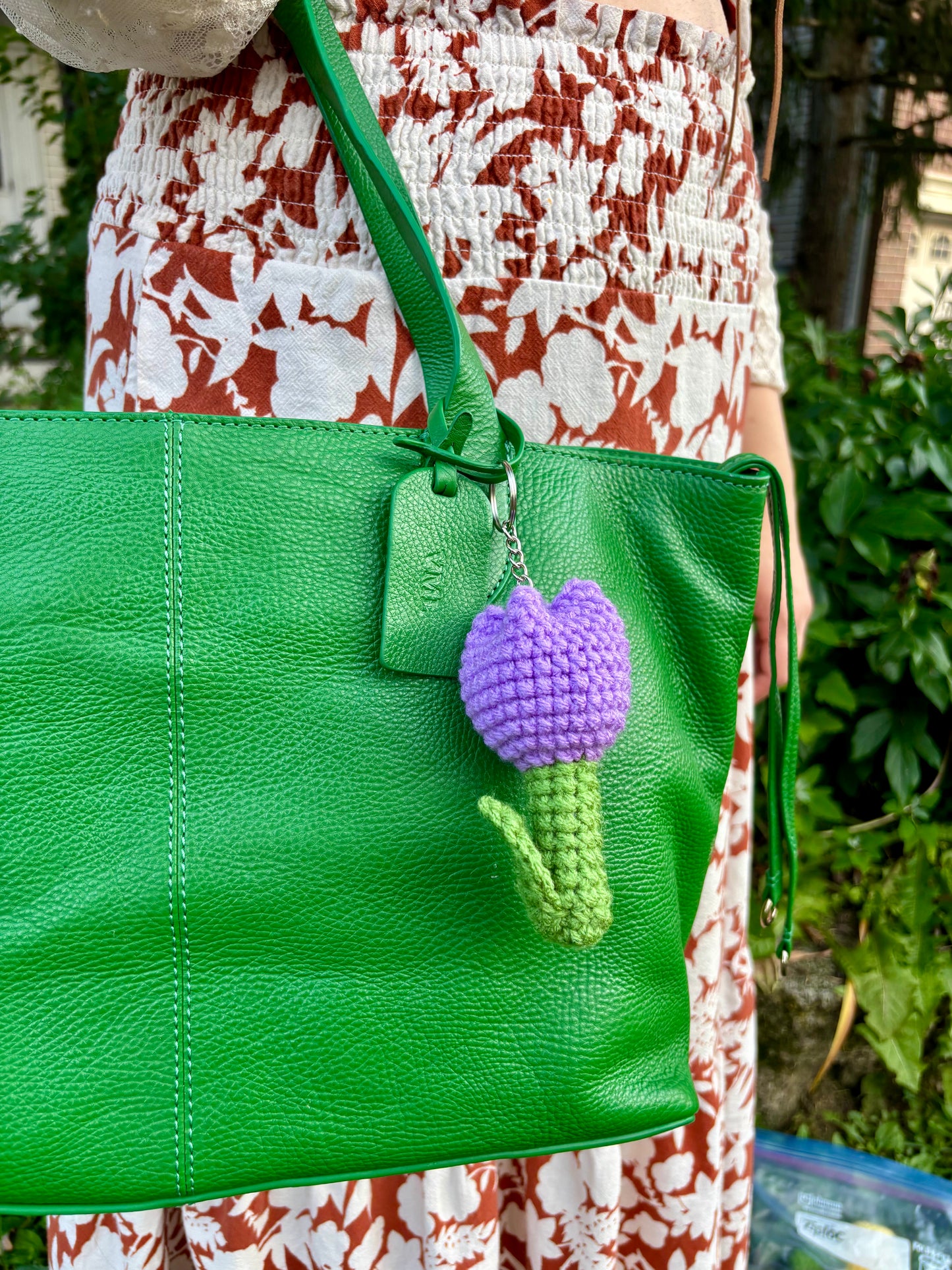 Purple Tulip Keychain