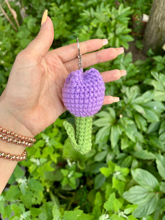 Purple Tulip Keychain
